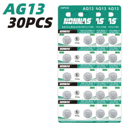 2-100PCS LR44 Batteria AG13 357 303 SR44 L1154F A76 Batterie a bottone per orologi Misuratore di glicemia nel sangue Giocattoli Libri musicali