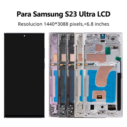S23 Ultra Assemblea di Schermo per Samsung S23 Ultra S918 SM-S918B SM-S918U Display LCD Touch Screen Digitale Con Sostituzione del Telaio