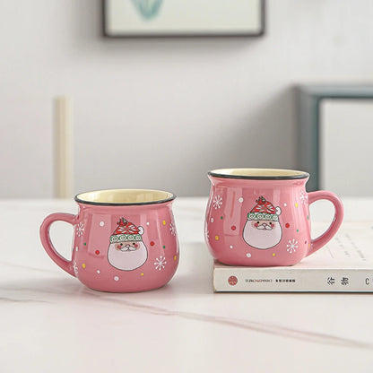 Nuovo 4/1PC Kawaii Natale Tazze Tazze di Ceramica Babbo Natale Alce Figurine Regalo Creativo Per Ufficio Casa Latte Caffè Tazza di Tè Coppie