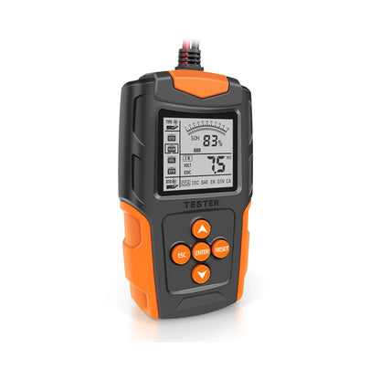 Tester Batteria Auto Podofo 12V 24V LCD Digitale, Analizzatore di Avviamento e Ricarica Veicoli, Strumento di Test per Rilevare Resistenza Interna IR, Tensione, Corrente di Scarica, Capacità, SOH, Durata per Auto, Moto, Cami