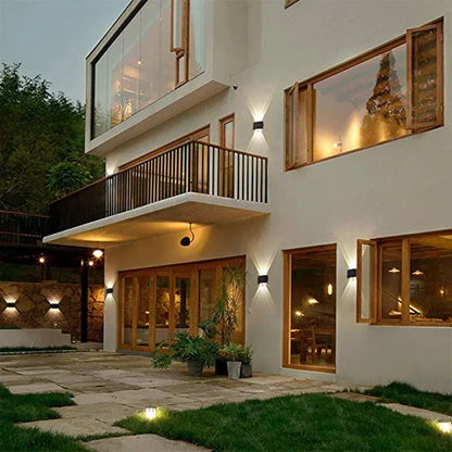 Lampada da parete a LED IP65 AC86-265V/DC12V-24V Illuminazione da giardino impermeabile per esterni Lampada da parete per scale per camera da letto interna in alluminio