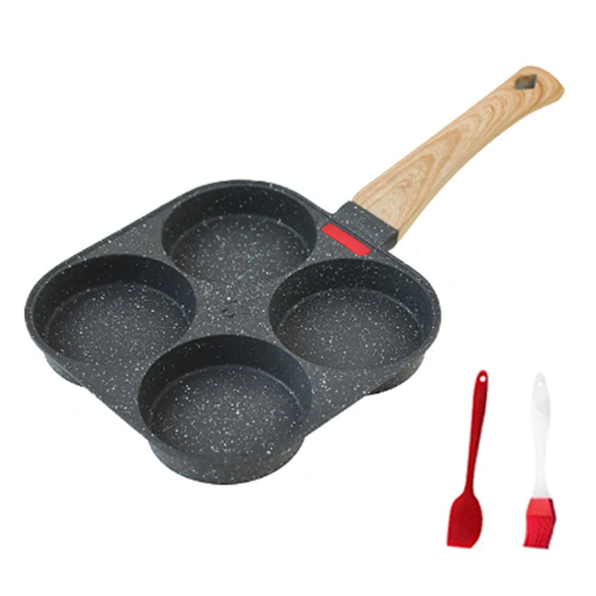 Mini padella antiaderente, padella compatta per uova e omelette, padella portatile per pancake per la colazione, piccolo utensile da cucina antiaderente, mini padella nera salvaspazio facile da riporre per la cucina domestica