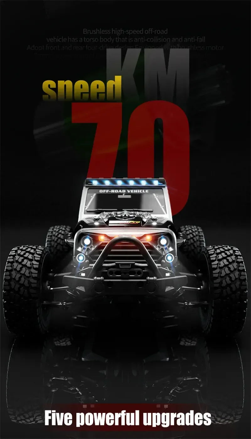 16103PRO 1:16 4WD Auto RC con LED 2.4G Auto telecomandate 70KM/H Drift ad alta velocità Monster Truck per bambini VS WLtoys 144001   Giocattoli