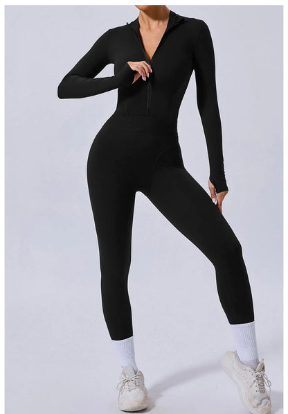 Tuta da donna Set da yoga Tuta intera Pagliaccetti femminili Abbigliamento da yoga ad asciugatura rapida Tute da allenamento Tuta sportiva a maniche lunghe