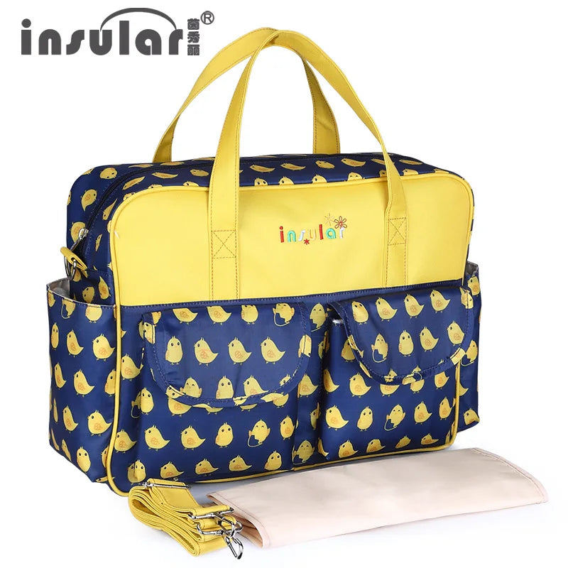 Borsa per pannolini impermeabile di nuovo stile borsa da viaggio Messenger di grande capacità borse multifunzionali per passeggino madre maternità
