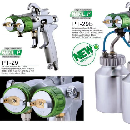 Pistola a spruzzo a doppia testa pistola a spruzzo con placcatura a colori rivestimento a base d'acqua pressurizzato interno pistola di miscelazione esterna Nano adesiva AB