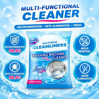 Polvere detergente per lavatrice, si dissolve, rimuove lo sporco ostinato, la muffa e gli odori, disinfetta e pulisce il tamburo della lavatrice, prodotto multifunzionale.
