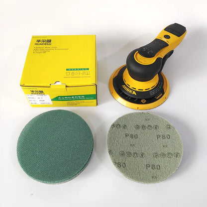 Foglio Abrasivo Rotondo Mirka da 6 Pollici (150mm) per Auto, Foglio in Rete Floccata per Lucidatura e Stuccatura, Foglio Autoadesivo per Finiture Lisce
