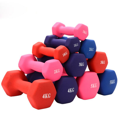 Manubri da donna da 1/2/3/4 kg attrezzature per la casa fitness bilanciere attrezzature in ghisa solida per il dimagrimento del braccio yoga e la perdita di peso