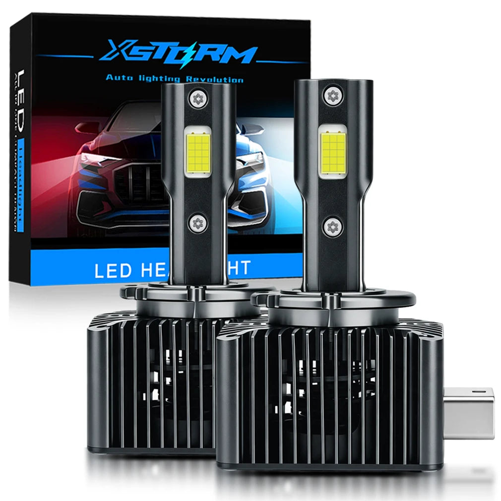 Fari LED XSTORM D1S Canbus 60000LM 300W D2S D3S D4S per Auto con Ventola, Lampade Turbo Auto 6000K 12V 36V Plug&Play