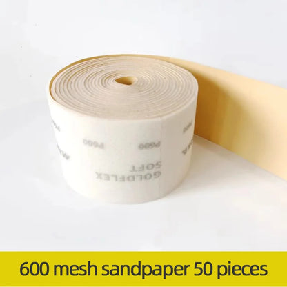 50 fogli di carta vetrata in spugna filata a mano Mirka finlandese 115 * 125mm per auto in lamiera di metallo verniciatura a spruzzo con carta vetrata gialla