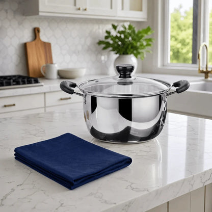 Pentola Profonda in Acciaio Inox con Doppio Manico e Coperchio, Pentola per Zuppa Antiaderente 18/20/22/24cm ‌   Utensili da Cucina e Strumenti per Cucinare