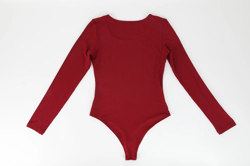 Body a maniche lunghe per donna Girocollo Shapewear Shaper Lady Sexy Going Out Top Tuta Abiti caldi femminili Autunno Inverno