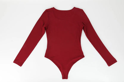 Body a maniche lunghe per donna Girocollo Shapewear Shaper Lady Sexy Going Out Top Tuta Abiti caldi femminili Autunno Inverno