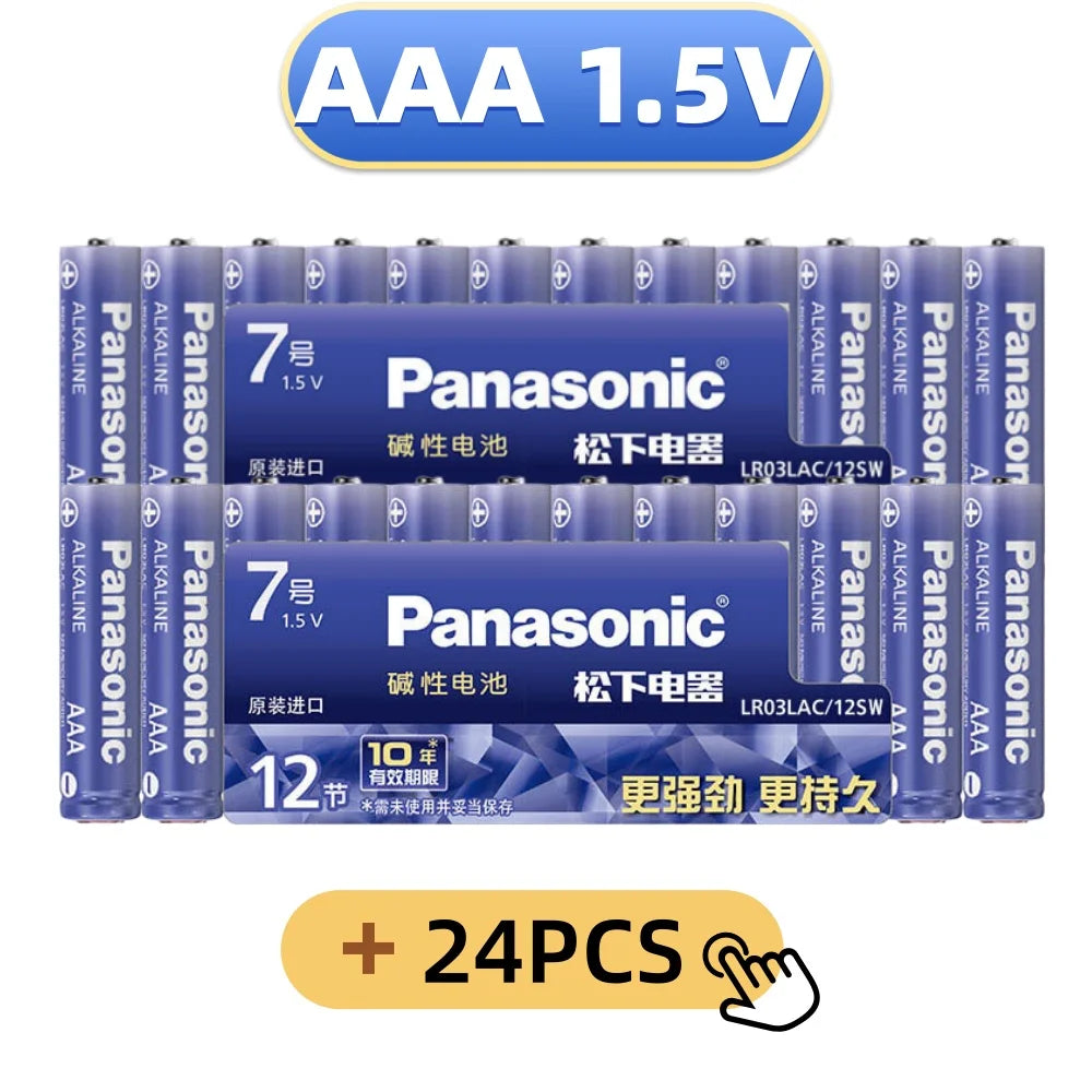 Batterie alcaline Panasonic AA/AAA da 1,5 V, adatte per fotocamere digitali, torce elettriche, lettori CD, mouse wireless, ecc.