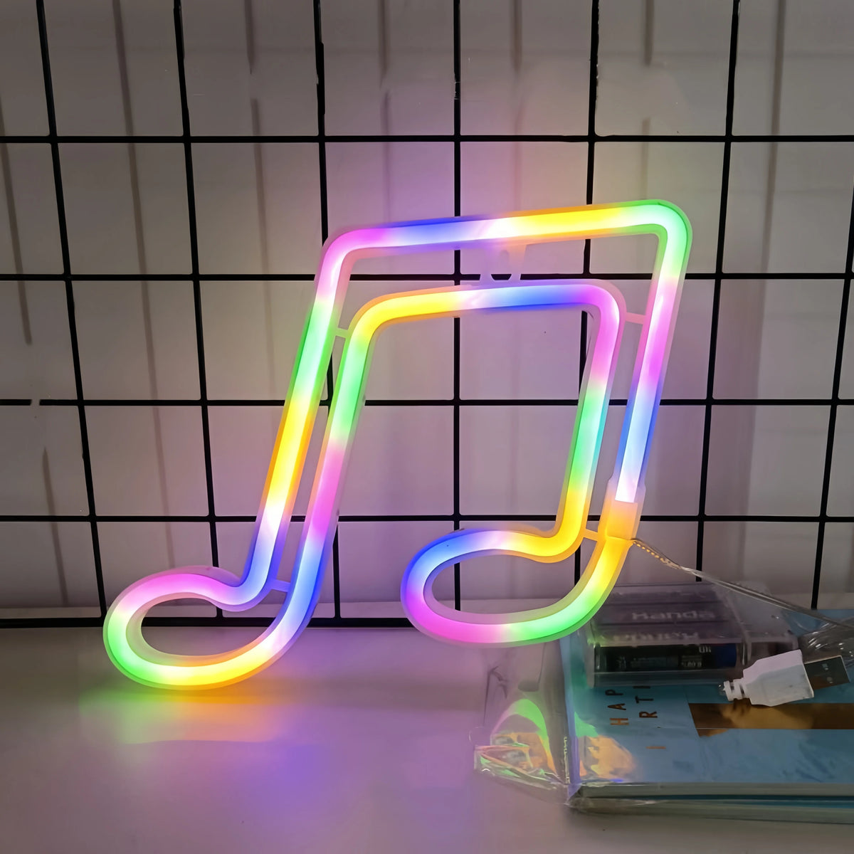 1 pezzo, luce al neon decorativa per un'atmosfera artistica moderna, decorazione da parete per feste natalizie, regalo per matrimoni, scene di laurea, alimentata tramite USB o a batteria (batteria non inclusa)