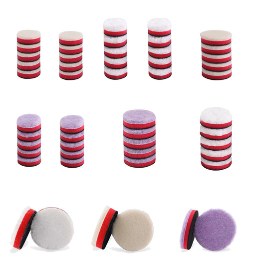 SPTA Tamponi per lucidatura in microfibra da 1,5 pollici (38 mm)/2 pollici (50 mm)/3 pollici (75 mm) Tamponi per lucidatura in lana corta Tampone per lucidatura in lana viola per dettagli