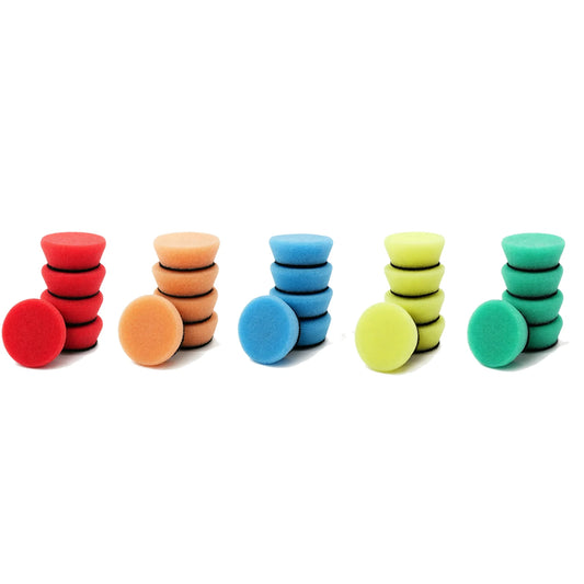 SPTA Set di 5 Spugne per Lucidatura da 1,3"(32mm) e 2"(50mm), Diverse Durezze, per Dettagli e Piccole Aree