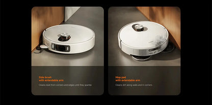 Versione Globale Xiaomi Robot Vacuum 5 Pro Video HD Chiamate Unidirezionali Aspirazione 20000Pa Aspirapolvere Anti-groviglio Senza Problemi Stazione Base Autopulente Mop Estensibile e Spazzola Laterale Controllo Intelligente