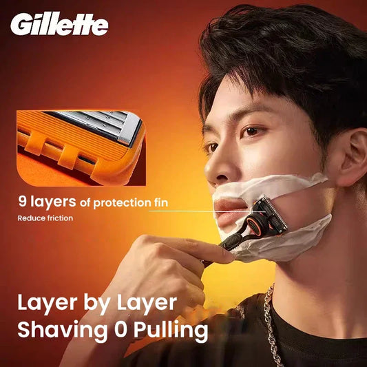 Rasoio di Sicurezza Manuale Gillette Fusion 5 per Uomo con Lame di Ricambio a 5 Strati