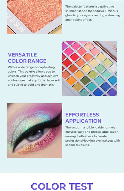 Beauty GlazedSpring's Faves BePerfect Beauty Palette di ombretti impermeabili Evidenziatore luccicante e trucco smaltato per contorno occhi