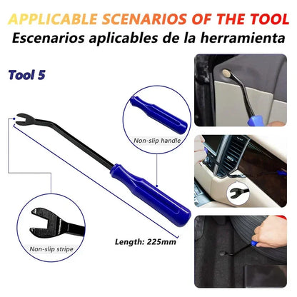 Kit di attrezzi per smontaggio auto iLMH, kit in plastica per rimozione pannelli, clip, finiture, radio, cruscotto, audio, attrezzi per installazione e riparazione