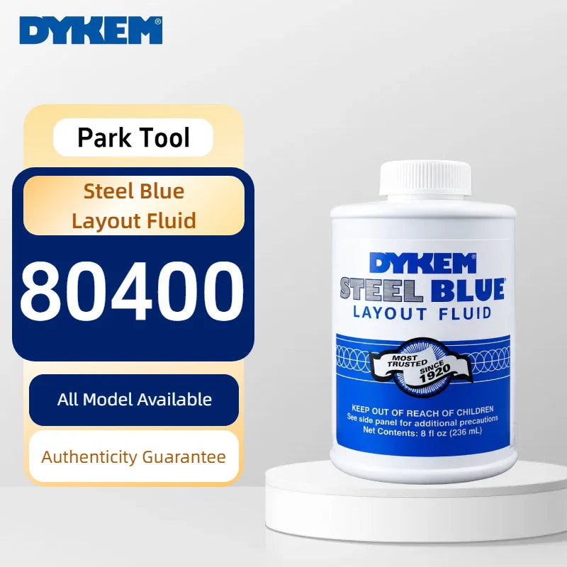 DYKEM 80400 Inchiostro Blu Acciaio per Marcatura Metalli 8oz 236ml, a Rapida Asciugatura, per Macchinisti e Lavorazioni CNC