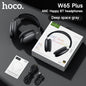 Cuffie Bluetooth HOCO W65 Plus con cancellazione del rumore ANC, auricolari wireless over-ear, suono Hi-Fi, cuffie sportive con pulsante.