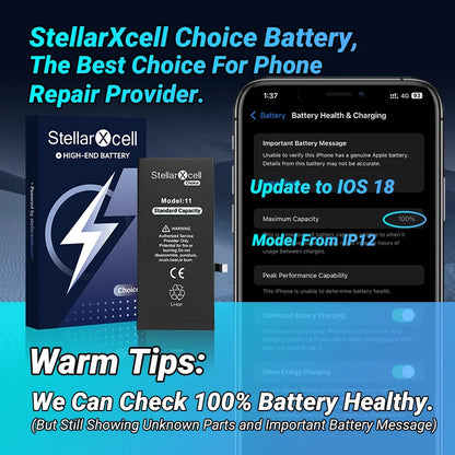 Batteria per iPhone, per iPhone 15, 15 Pro, 15 Plus, 15 Pro Max, Batteria di Capacità Standard, Batteria di Qualità Standard, Sostituzione Batteria iPhone con Strumenti Gratuiti, 0 Cicli, Mostra il 100% della Salute della B