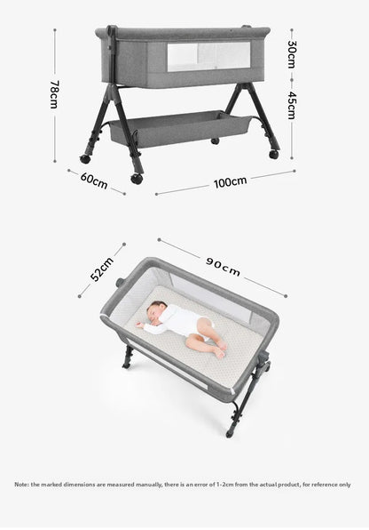 Culla Multifunzione Convertibile per Neonati e Bambini, Lettino Portatile per Neonati, Culla Co-Sleeping, Letto Grande Componibile Accanto a Mamma, Culla Anti-Soffocamento, Protezione Spinale a 5 Inclinazioni, Culla per Neona