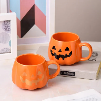 1pc 400ml Zucca di Halloween Tazza Decor Modello di Halloween Tazza di Ceramica Carino Zucca Tazza di Caffè di Compleanno Da Tavolo Drinkware Regali