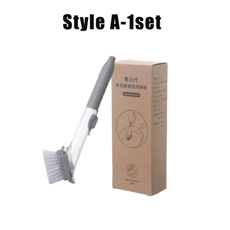 Nuovo set di bacchette per piatti Sapone antigraffio Spazzola per piatti Scrubber Spugna per pulizia cucina Spazzola per pulizia per pentole Piatti Lavello Viene