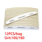 2/6/8/12/20pcs Lima per unghie professionale Grigia Mezza luna Lime per unghie in legno 100/180 Grana Levigatura su due lati Strumenti per manicure lavabili