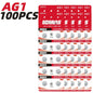 10-100PCS AG1 SR621SW batteria per orologio batterie a bottone da 1.55V ad alta capacità a lunga durata e a prova di perdite per orologio