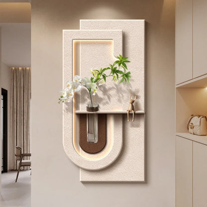 Decorazioni per l'ingresso Lampade da parete a LED Pianta verde Corridoio Corridoio Moderno dipinto sospeso Luci murali per vasi da soggiorno di fascia alta