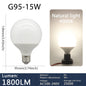 Confezione da 2 lampadine LED a globo con base E27 G80 G95 G125 10W 12W 18W 40 Watt Lampadine LED Edison equivalenti, bianco caldo 3000K 6000K Latte