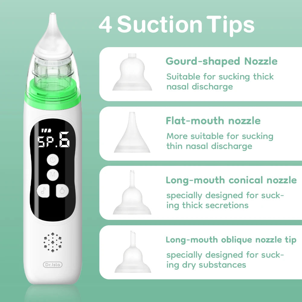 MAMIJOY Elettrico Assorbitore Nasale Silenzioso Bambino Ostacolo Rinite Cleaner Aspiratore Nasale Muco Nasale Strumento di Pulizia Per Il Neonato