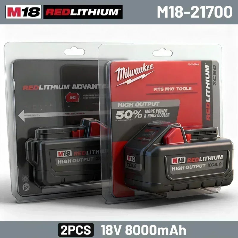 Batteria agli ioni di litio Milwaukee M18 18V 6.0Ah 12.0Ah ad alta potenza, 100% originale, per utensili elettrici a batteria 48-11-1850 48-11-1815