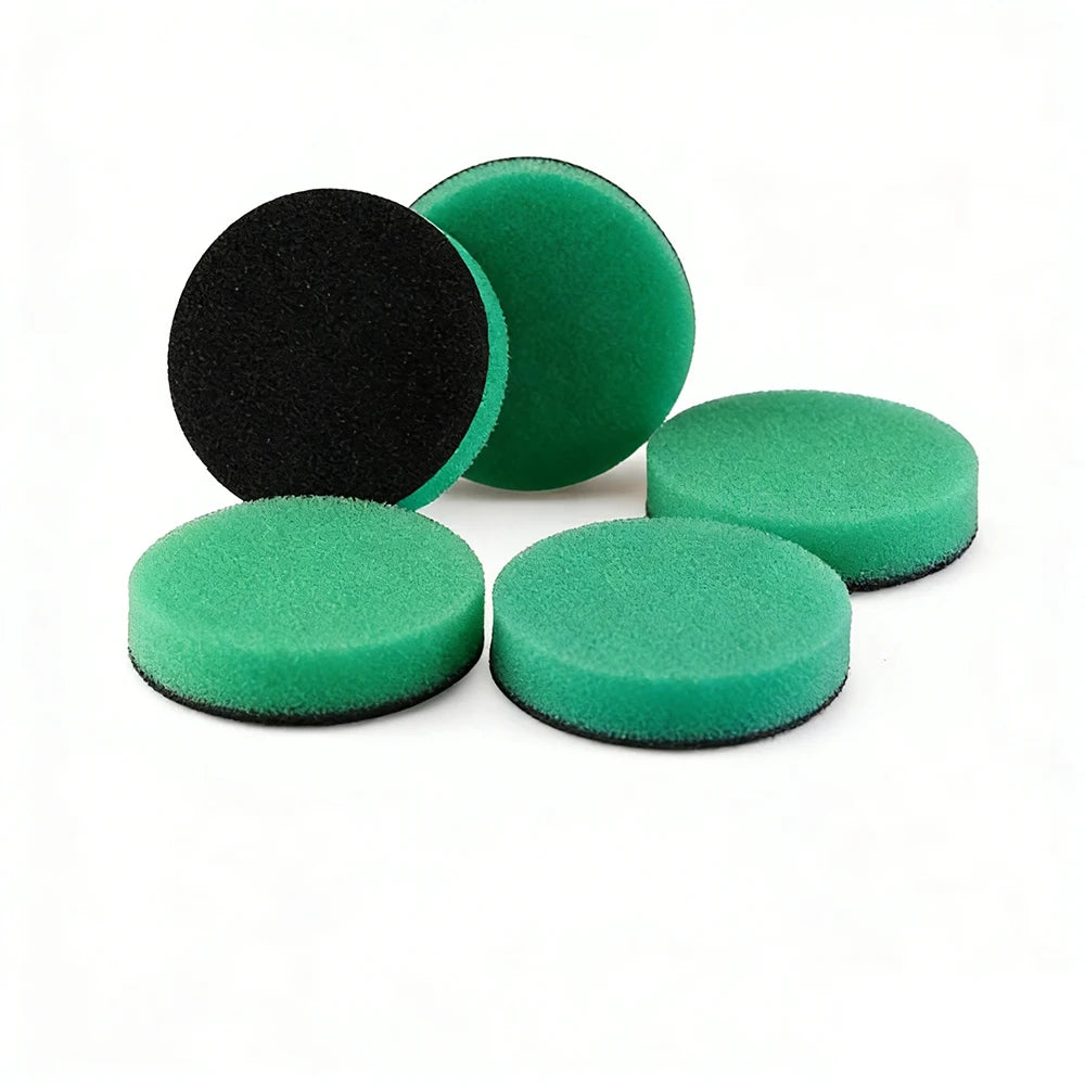 SPTA 5 pezzi 1 pollice (30 mm) 2 pollici (50 mm) mini tamponi in schiuma spugna per lucidatura per kit di lucidatura per dettagli trapano rorario per auto