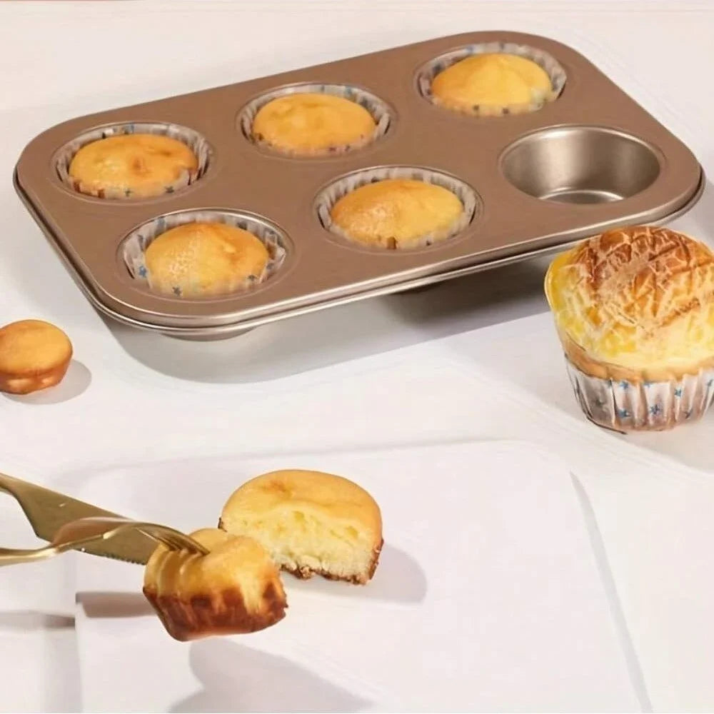 Teglia per cupcake Vassoio per muffin Stampo per cupcake Teglia per muffin Teglia da forno in acciaio al carbonio Teglia per biscotti antiaderente Stampo per torta al microonde