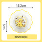 Set di Stoviglie in Ceramica Pokemon SHUNXIANG, Ciotole e Piatti con Motivi Cartoon, Set per Cena, Insalata e Pasta, Adatti al Microonde