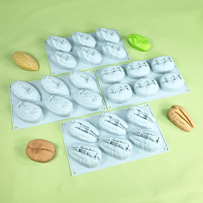 Stampo in Silicone Grande per Mousse di Mandorle/Pistacchi/Pecan/Chicchi di Caffè, Stampo Fai-da-Te per Cioccolato e Gelato, Utensili per Decorazione Torte