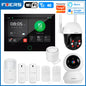 FUERS Sistema di Allarme Domestico 4G con Schermo TFT da 7 Pollici G70 Sistema di Allarme Antifurto Wireless GSM WiFi Compatibile con Tuya Smart
