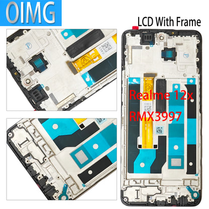 Display LCD Originale con Cornice per Realme 12 5G RMX3999 12x 5G RMX3997, Pannello Touch Screen Digitizer, Parti di Ricambio