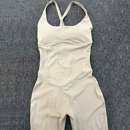 Regolabile Indietro Fitnes Donna Body Corsetto Yoga Set Push Up Palestra Tuta intera Tuta da allenamento Abbigliamento attivo femminile XP274