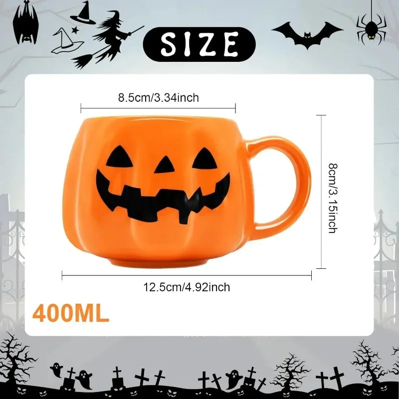1pc 400ml Zucca di Halloween Tazza Decor Modello di Halloween Tazza di Ceramica Carino Zucca Tazza di Caffè di Compleanno Da Tavolo Drinkware Regali