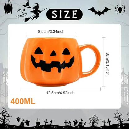 1pc 400ml Zucca di Halloween Tazza Decor Modello di Halloween Tazza di Ceramica Carino Zucca Tazza di Caffè di Compleanno Da Tavolo Drinkware Regali
