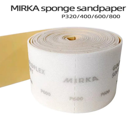 50 fogli di carta vetrata in spugna filata a mano Mirka finlandese 115 * 125mm per auto in lamiera di metallo verniciatura a spruzzo con carta vetrata gialla