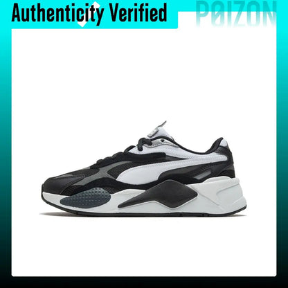 Scarpe casual PUMA RS-X, modello unisex, altezza bassa, colore nero/bianco, 371570-13.