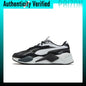 Scarpe casual PUMA RS-X, modello unisex, altezza bassa, colore nero/bianco, 371570-13.